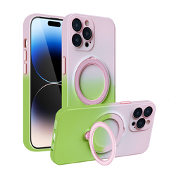 Gradient Magnetic Rotating Stand iPhone Case