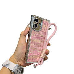 Square Electroplated Weave Pattern iPhone Case