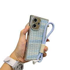 Square Electroplated Weave Pattern iPhone Case