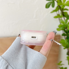 Red Rose Transparent AirPod Case