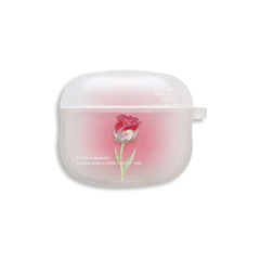 Red Rose Transparent AirPod Case