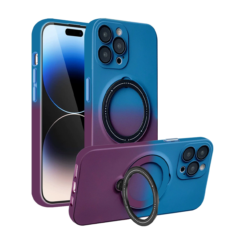 Gradient Magnetic 360° Rotating Stand iPhone Case