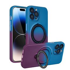 Gradient Magnetic Rotating Stand iPhone Case