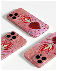 Vintage Flaming Heart iPhone case