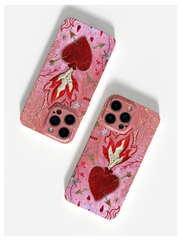 Vintage Flaming Heart iPhone case