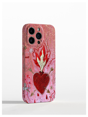 Vintage Flaming Heart iPhone case