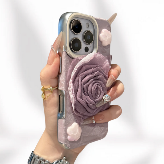 3D Fabric Rose iPhone Case