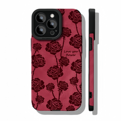 Vintage rose pattern stand Apple phone case