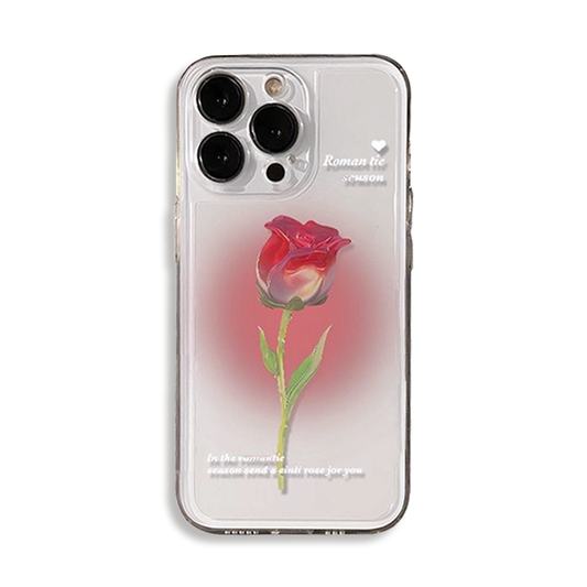 Pink Rose Clear iPhone Case
