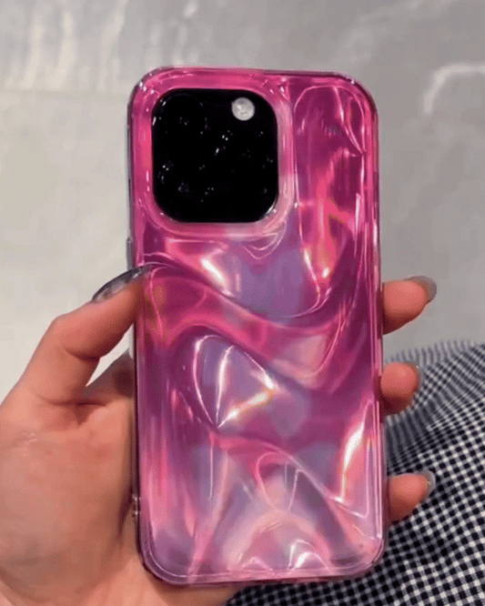 Electroplated Gradient Purple Bow iPhone Case