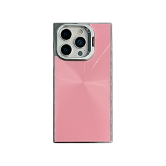 Square Aurora Shining Electroplating Stand iPhone Case