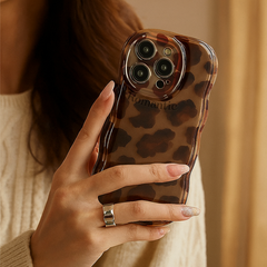 Leopard Print Leather Strap iPhone Case