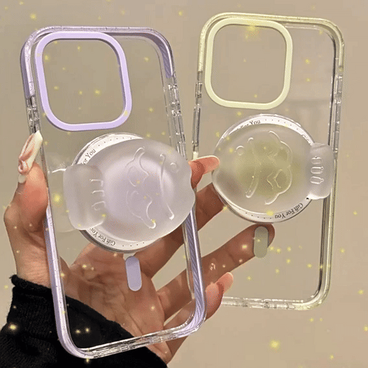 Clear Jelly Magnetic Stand iPhone Case