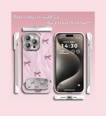 Purple Bow Half-Edge Stand iPhone Case