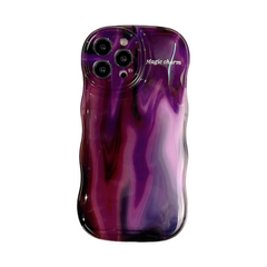 Purple Pearl Leather Wristband iPhone Case