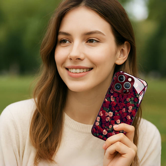 Full Screen Rose Bush iPhone Case