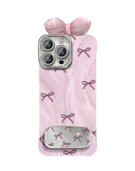 Purple Bow Half-Edge Stand iPhone Case