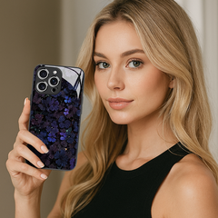Starry Night Flowers Dark Style iPhone Case