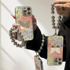 Colorful mirror butterfly iPhone case