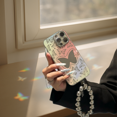 Colorful mirror butterfly iPhone case