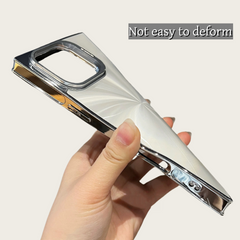 Square Aurora Shining Electroplating Stand iPhone Case