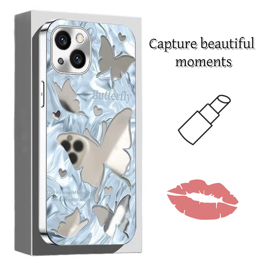 Mirror Butterfly Silhouette iPhone Case