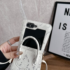 Snake Pattern Handbag Samsung Galaxy Z Flip Case