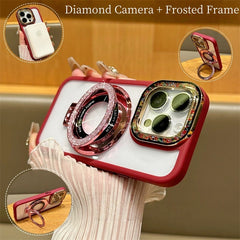 Colorful Glazed Camera Frame Magnetic iPhone Case