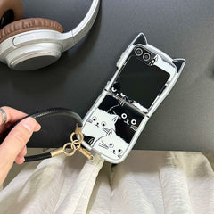 Cartoon Cat Samsung Flip Case