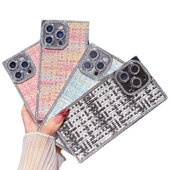 Square Electroplated Weave Pattern iPhone Case