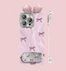 Purple Bow Half-Edge Stand iPhone Case