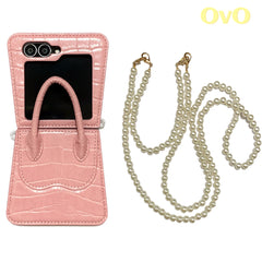 Crocodile print handbag style Samsung flip case