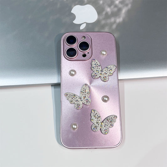 3D Pearl Butterfly iPhone Case