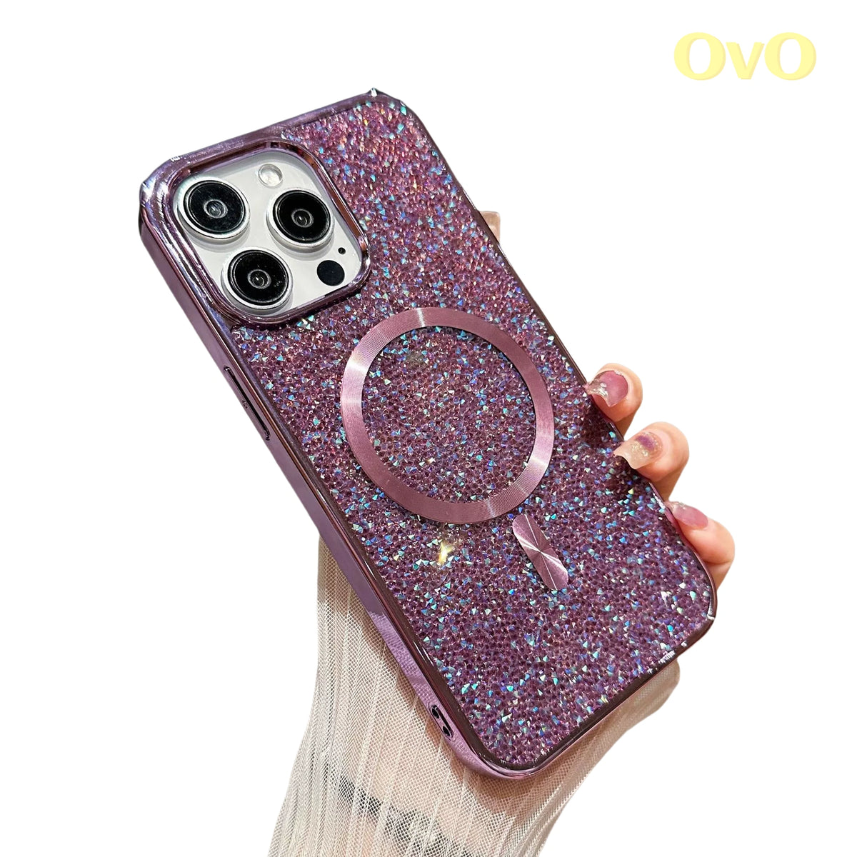 Flash Diamond Plating Magnetic iPhone Case