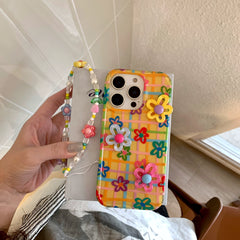 Dopamine Gingham Floral iPhone Case