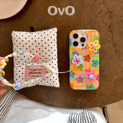 Dopamine Gingham Floral iPhone Case