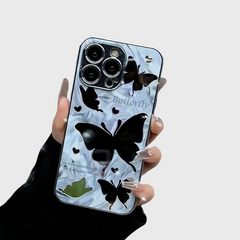Mirror Butterfly Silhouette iPhone Case