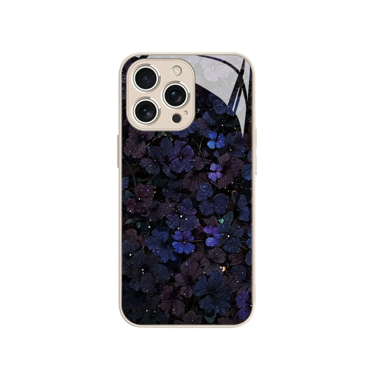 Starry Night Flowers Dark Style iPhone Case