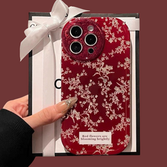 Wrinkled Gold Circle Floral iPhone Case