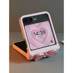 Heart-Shaped Bow Case for Samsung Galaxy Z Flip Series