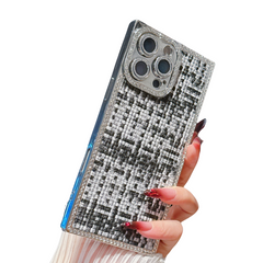 Square Electroplated Weave Pattern iPhone Case
