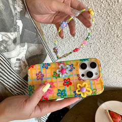Dopamine Gingham Floral iPhone Case