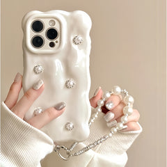 Creamy White Pearl Floral Phone Case