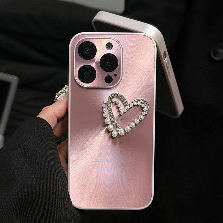 Aurora Pearl Heart iPhone Case