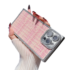 Square Electroplated Weave Pattern iPhone Case