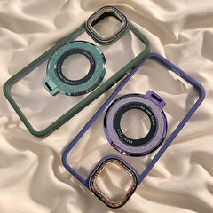 Colorful Glazed Camera Frame Magnetic iPhone Case
