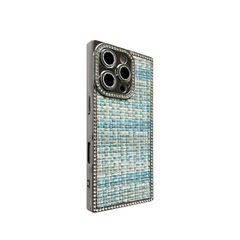 Square Electroplated Weave Pattern iPhone Case