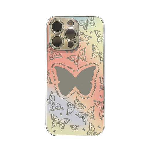 Colorful mirror butterfly iPhone case