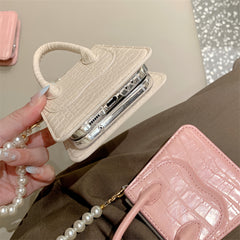 Crocodile print handbag style Samsung flip case