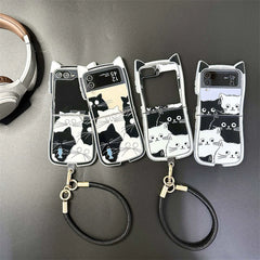Cartoon Cat Samsung Flip Case